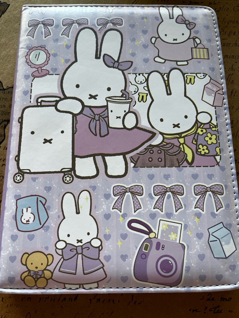 miffy Lavender & White Bunny Travel-Themed Notebook